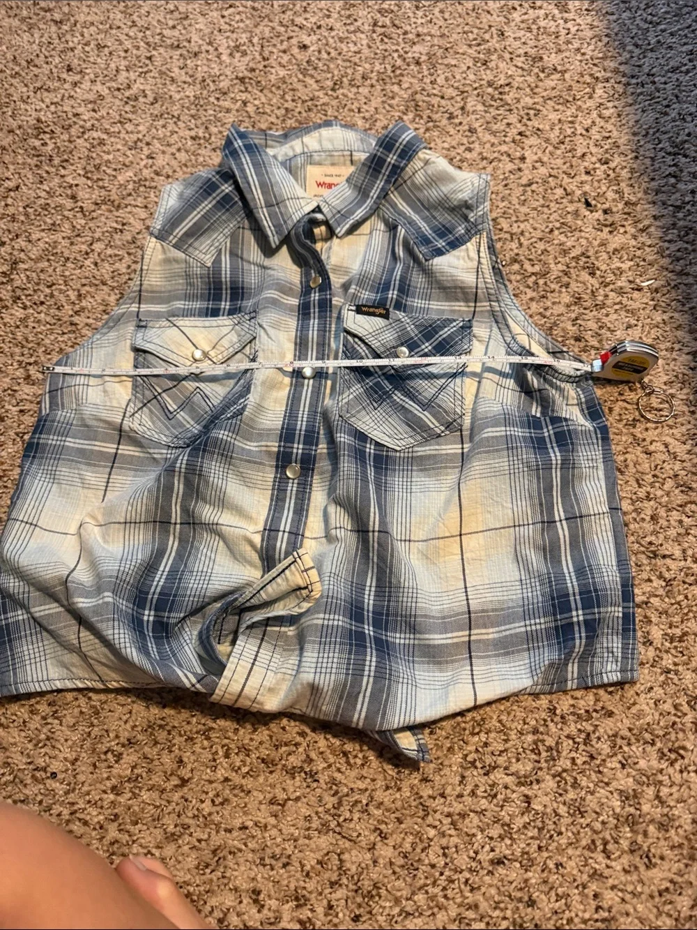 Wrangler sleeveless plaid